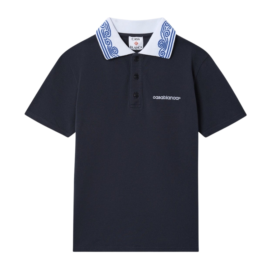 Casablanca Kids Boys Waves Collar Polo