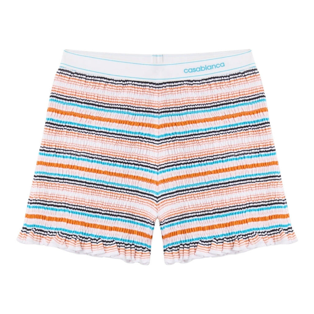 Casablanca Kids Stripe Shirred Shorts