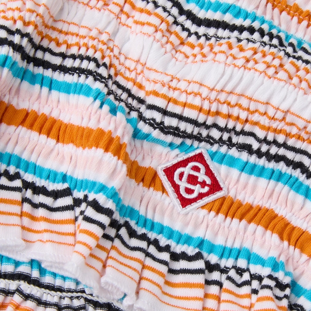Casablanca Kids Stripe Shirred Shorts