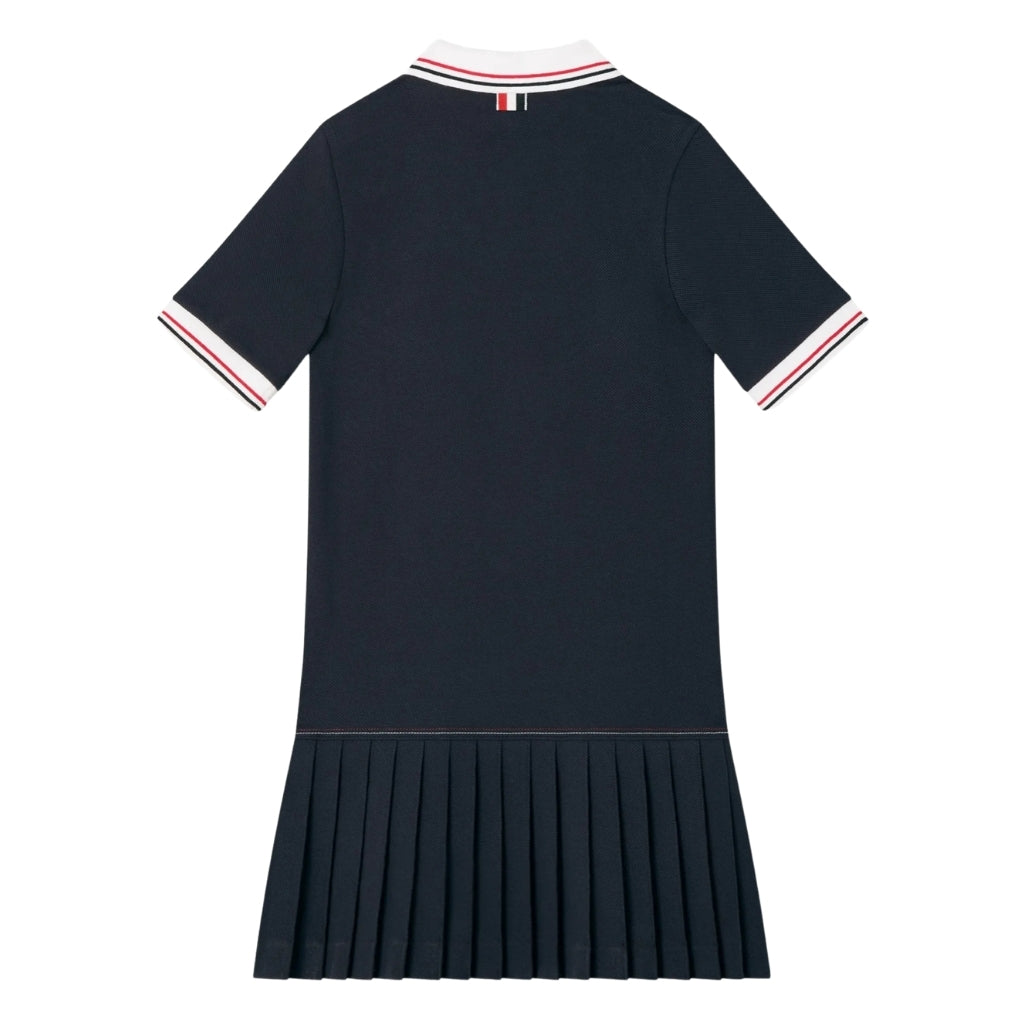 Thom Browne Kids Solid Pique Tennis Dress