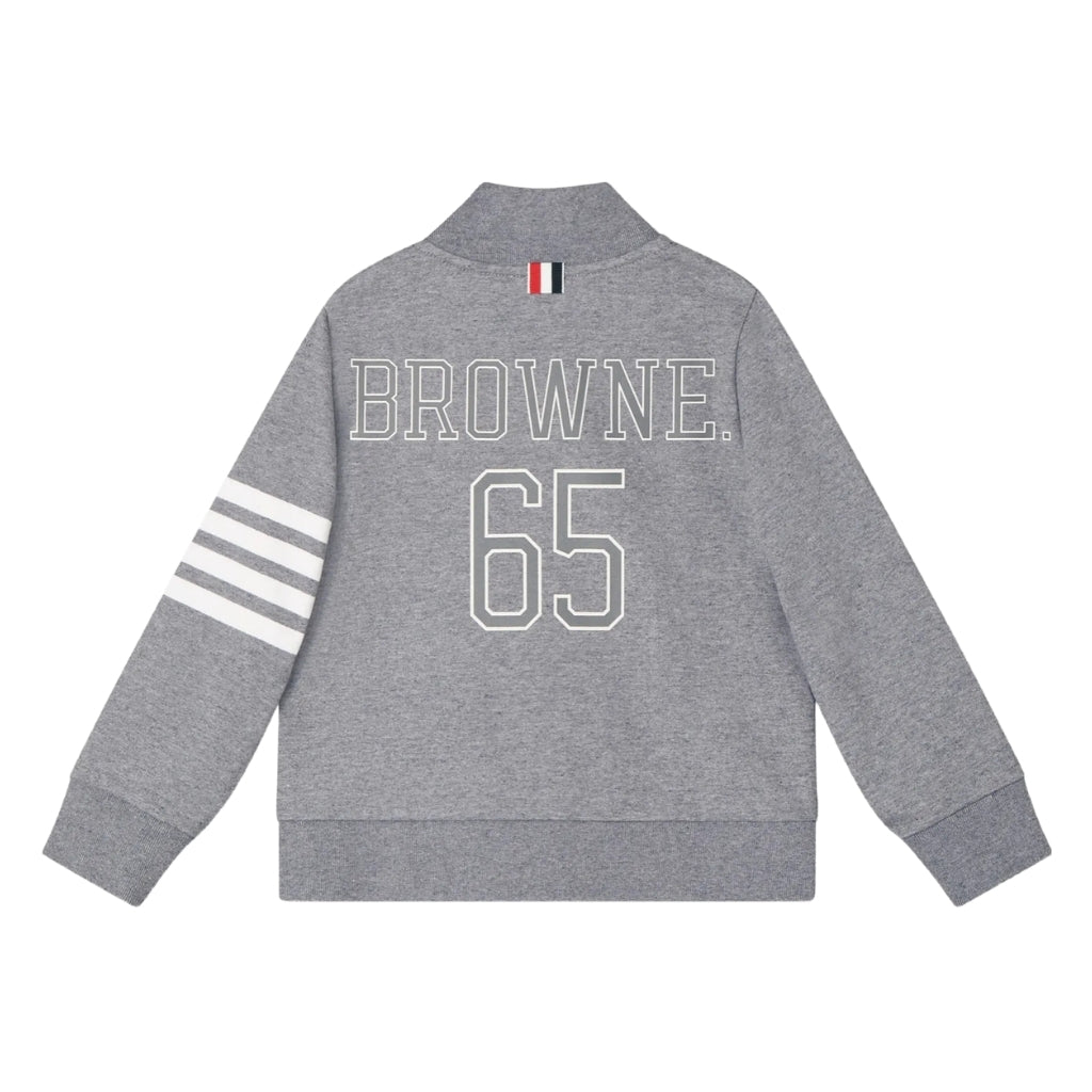 Thom Browne Kids Four Bar Sweat Bomber Jacket