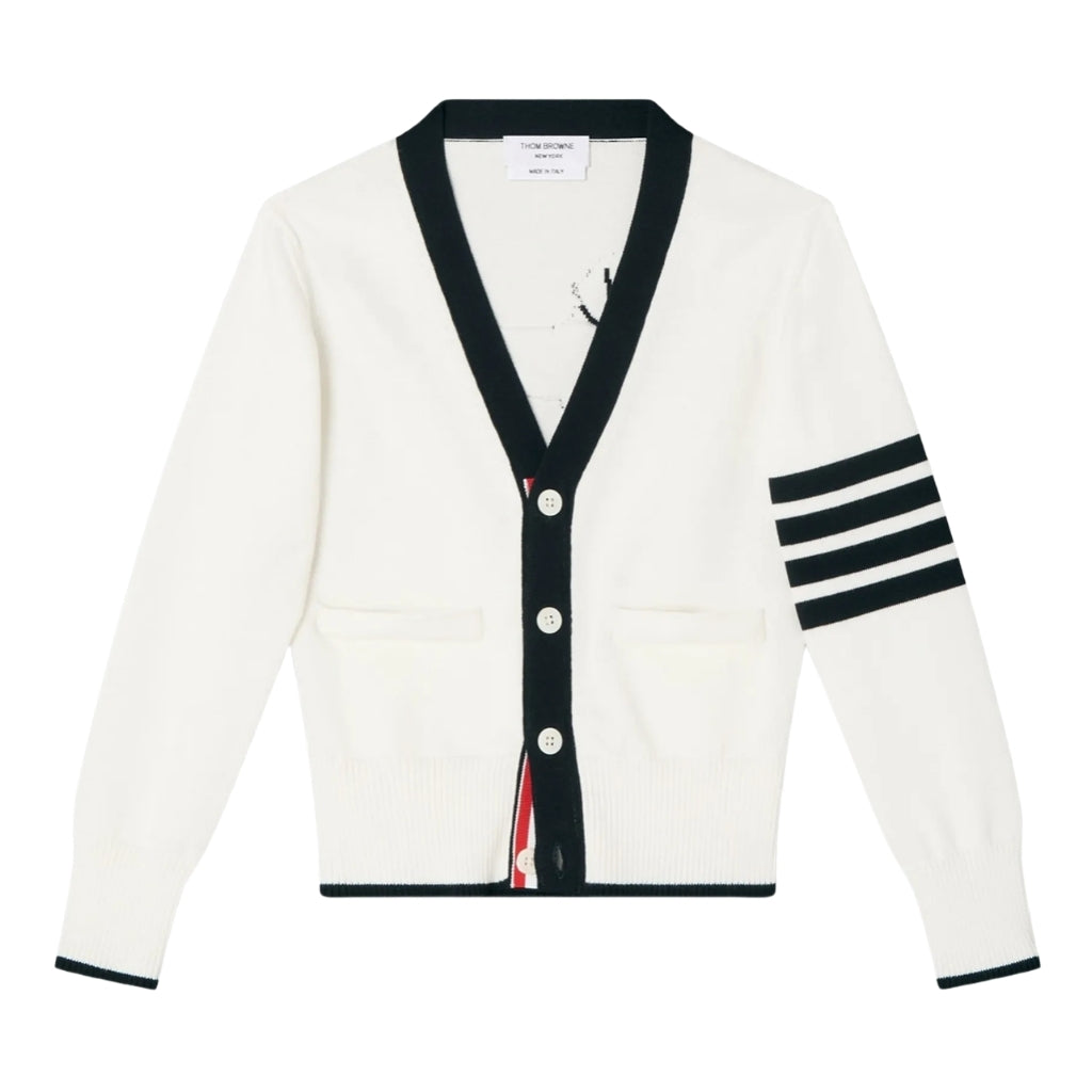 Thom Browne Kids Four Bar Classic Cardigan