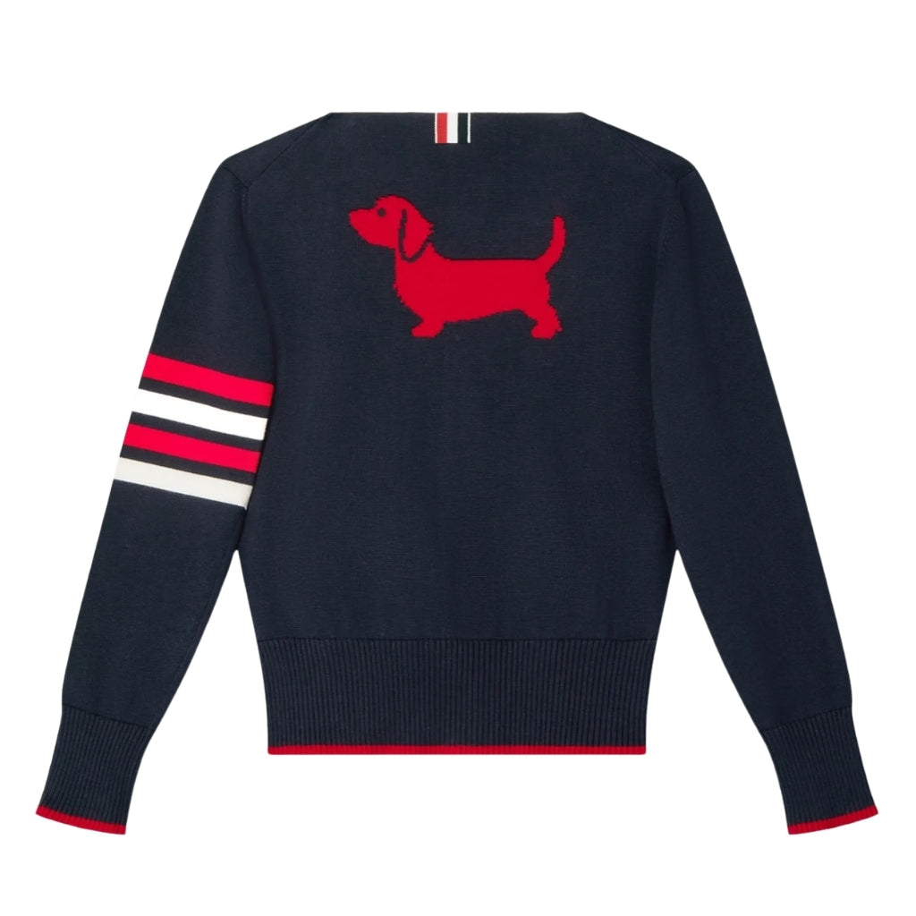 Thom Browne Kids Four Bar Classic Cardigan