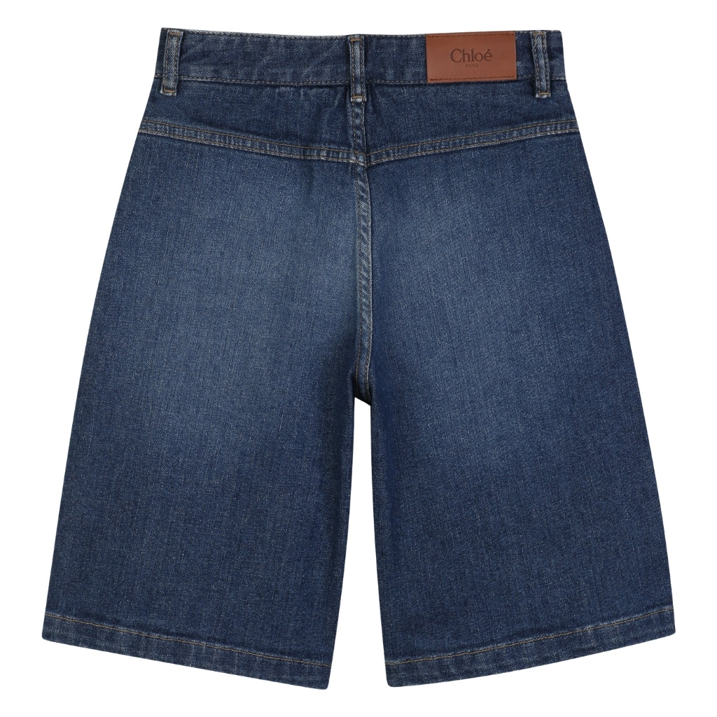 Chloé Kids Denim Bermuda Shorts