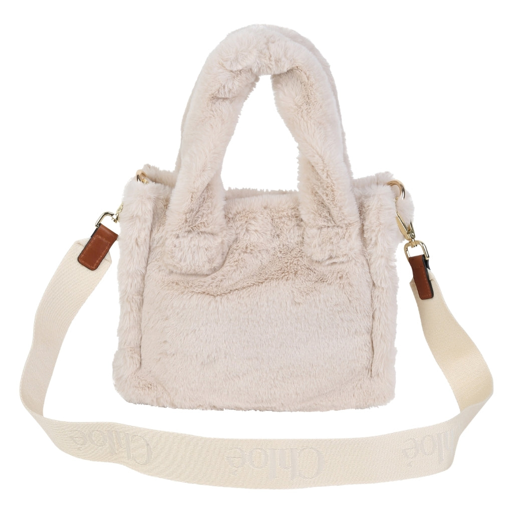 Chloé Kids Faux Fur Tote Bag