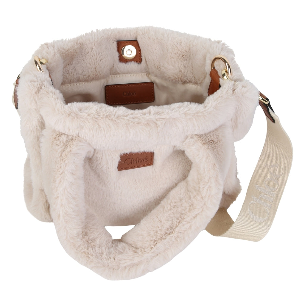 Chloé Kids Faux Fur Tote Bag