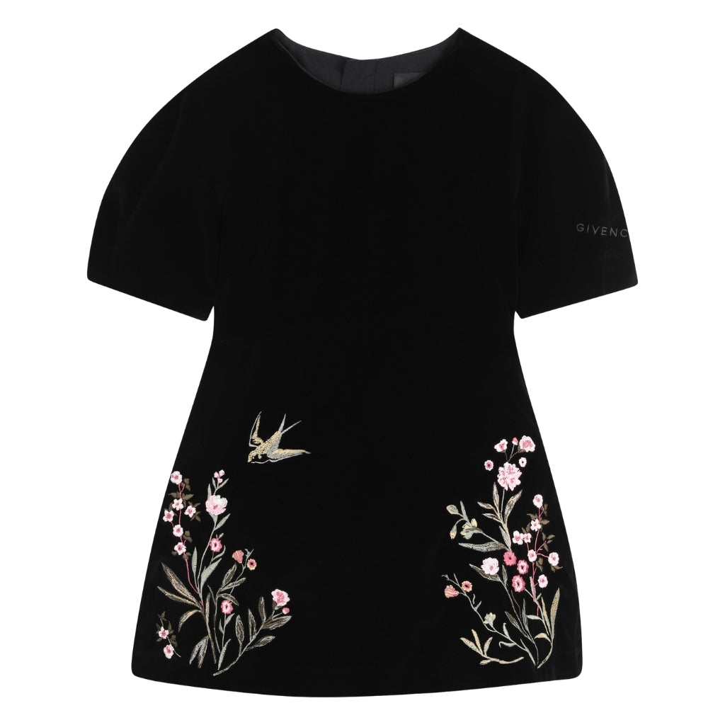 Givenchy Kids Velvet Floral Dress
