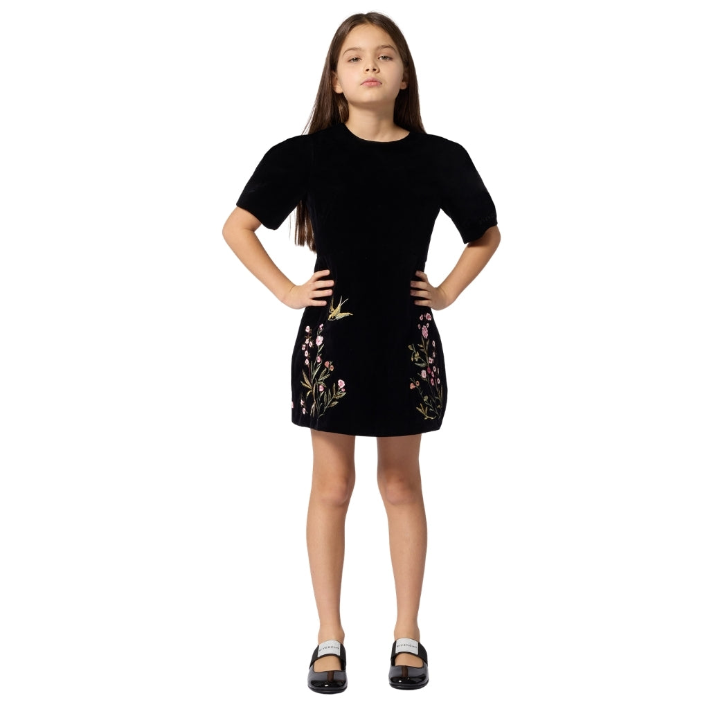 Givenchy Kids Velvet Floral Dress