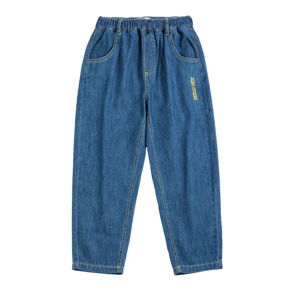 Bobo Choses Taxi Saurus Tag Denim Pants