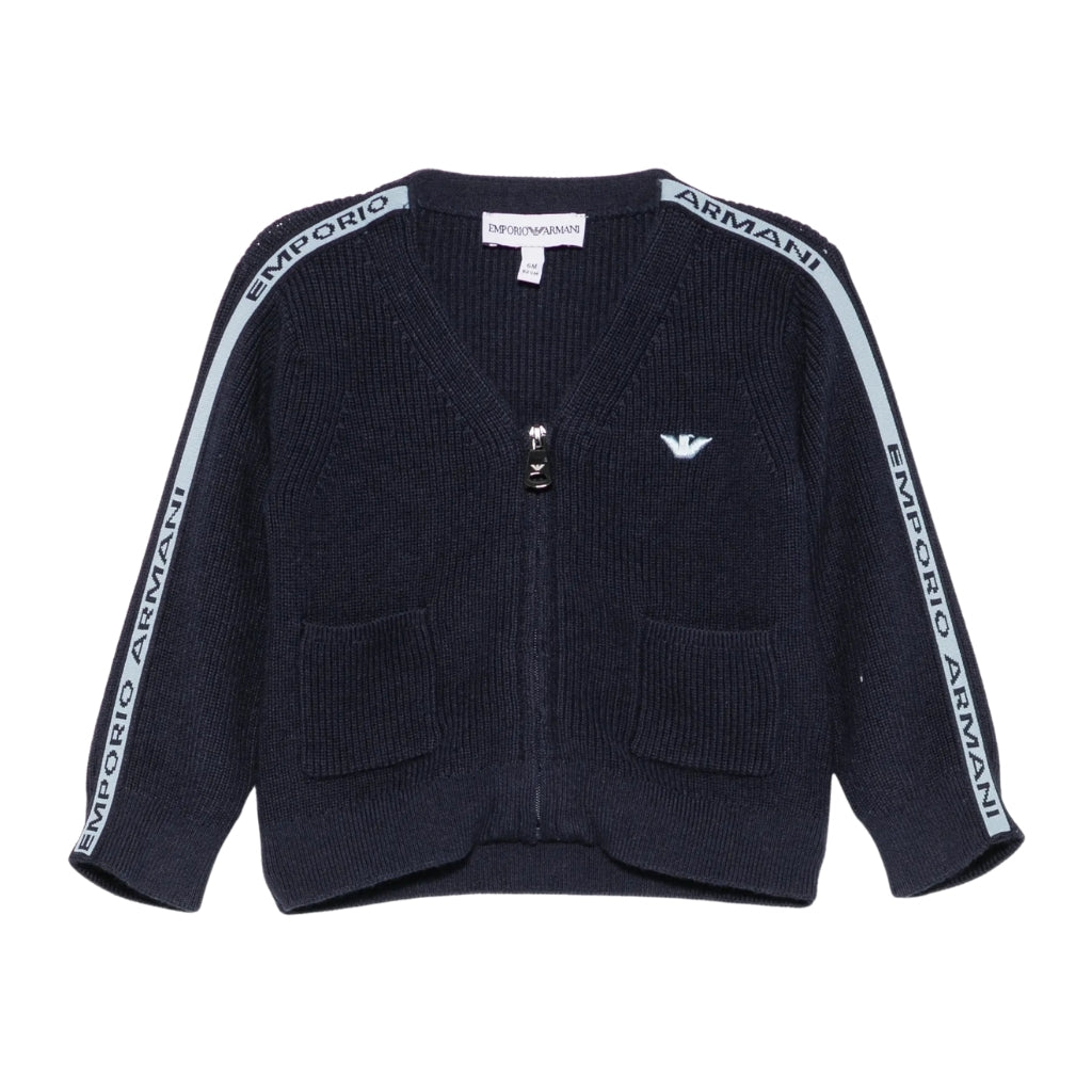 Emporio Armani Junior Zip Up Cardigan