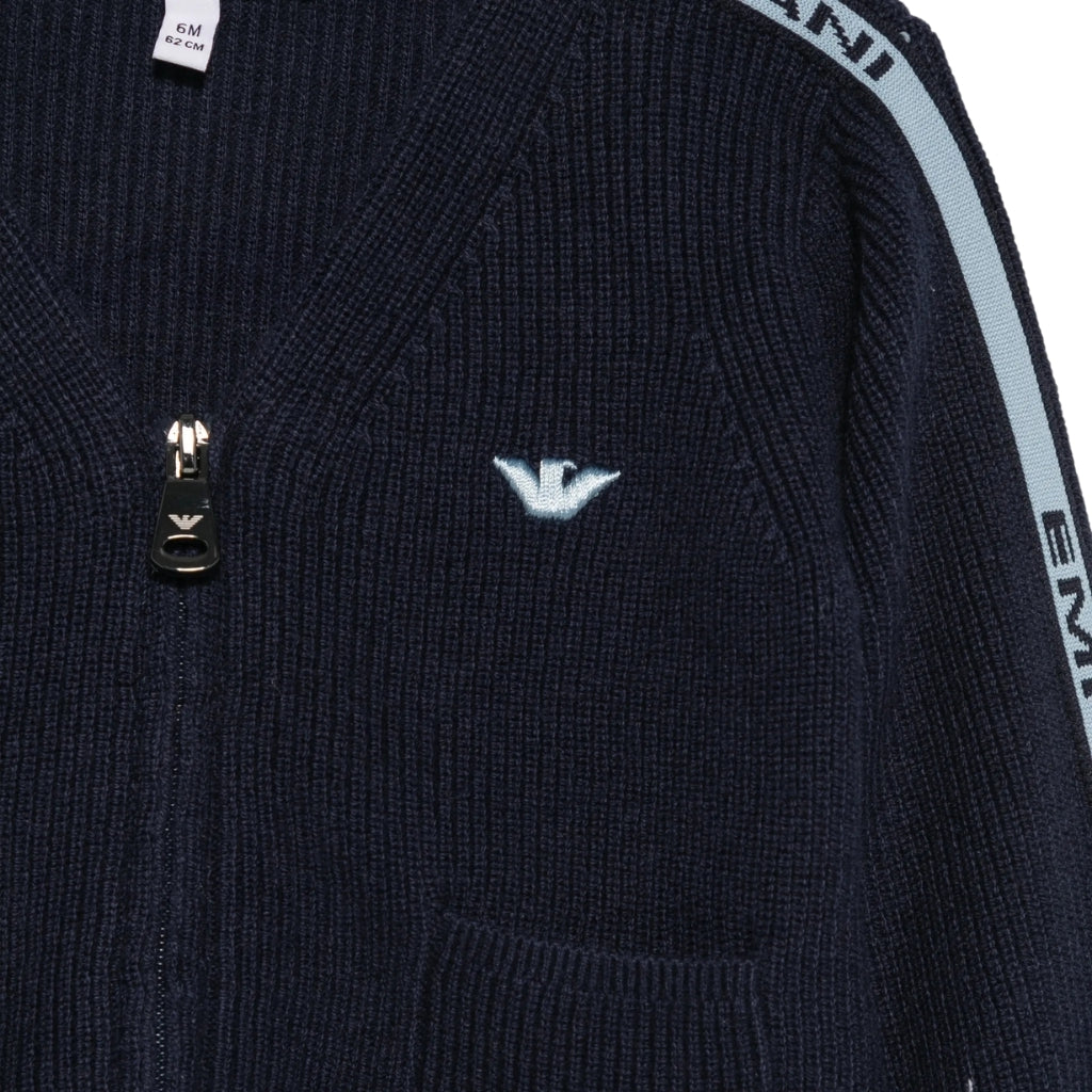 Emporio Armani Junior Zip Up Cardigan