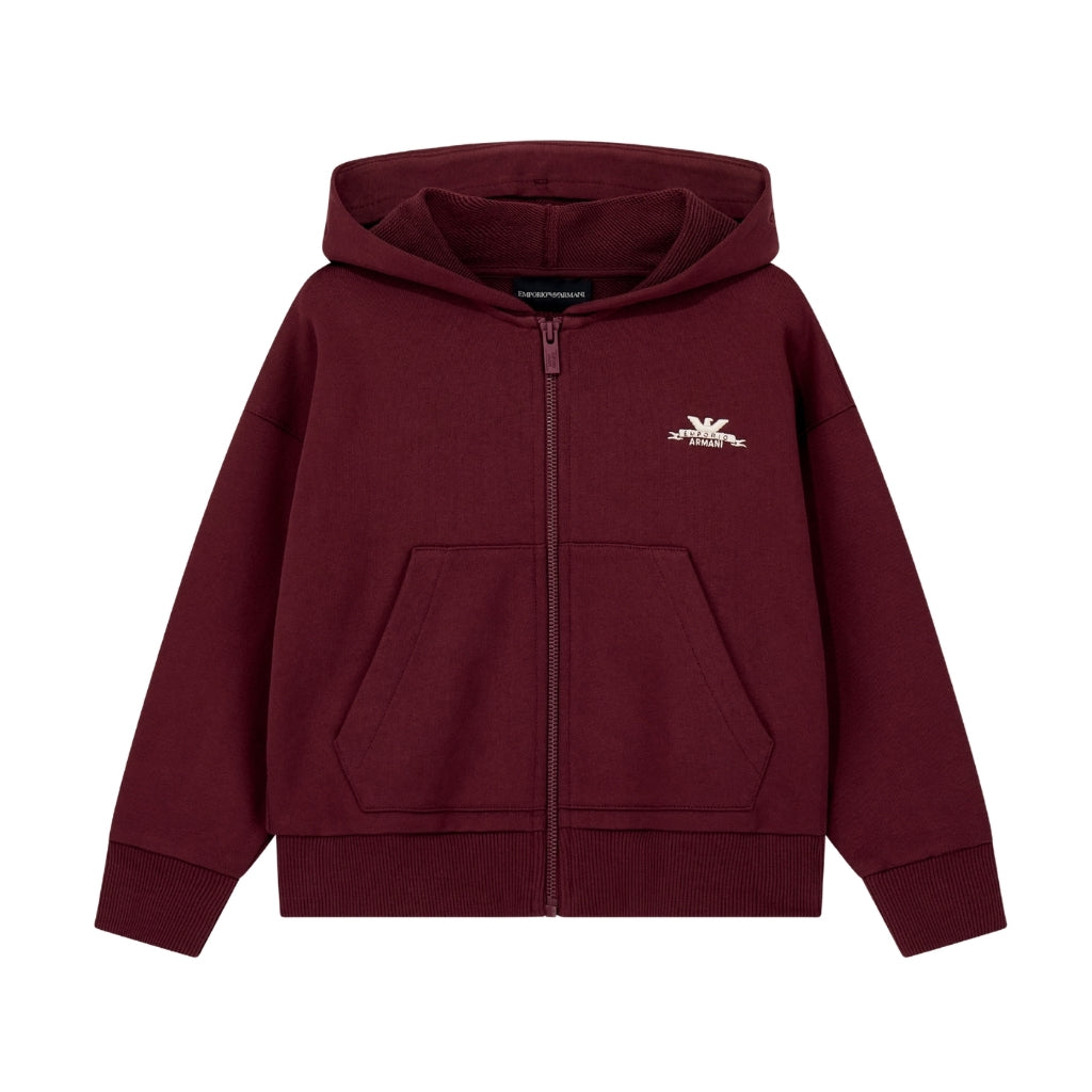 Emporio Armani Junior Hooded Zip Up Sweatshirt
