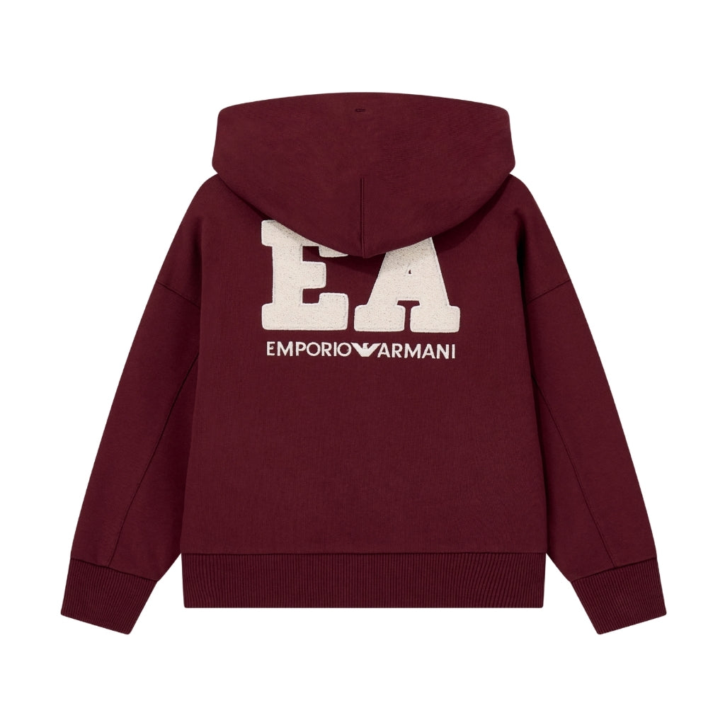 Emporio Armani Junior Hooded Zip Up Sweatshirt