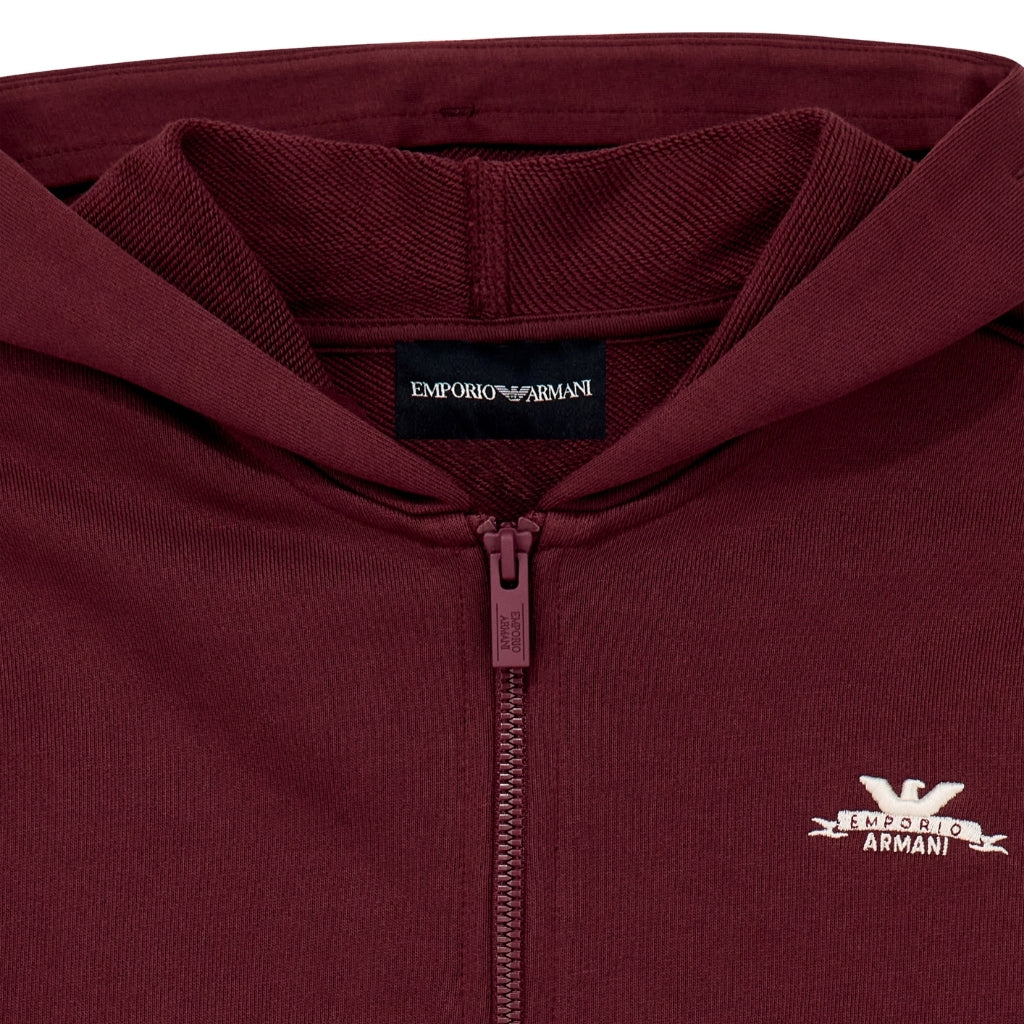 Emporio Armani Junior Hooded Zip Up Sweatshirt