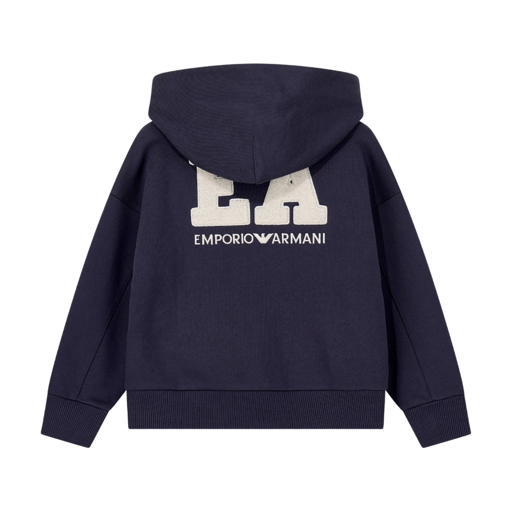 Emporio Armani Junior Hooded Zip Up Sweatshirt