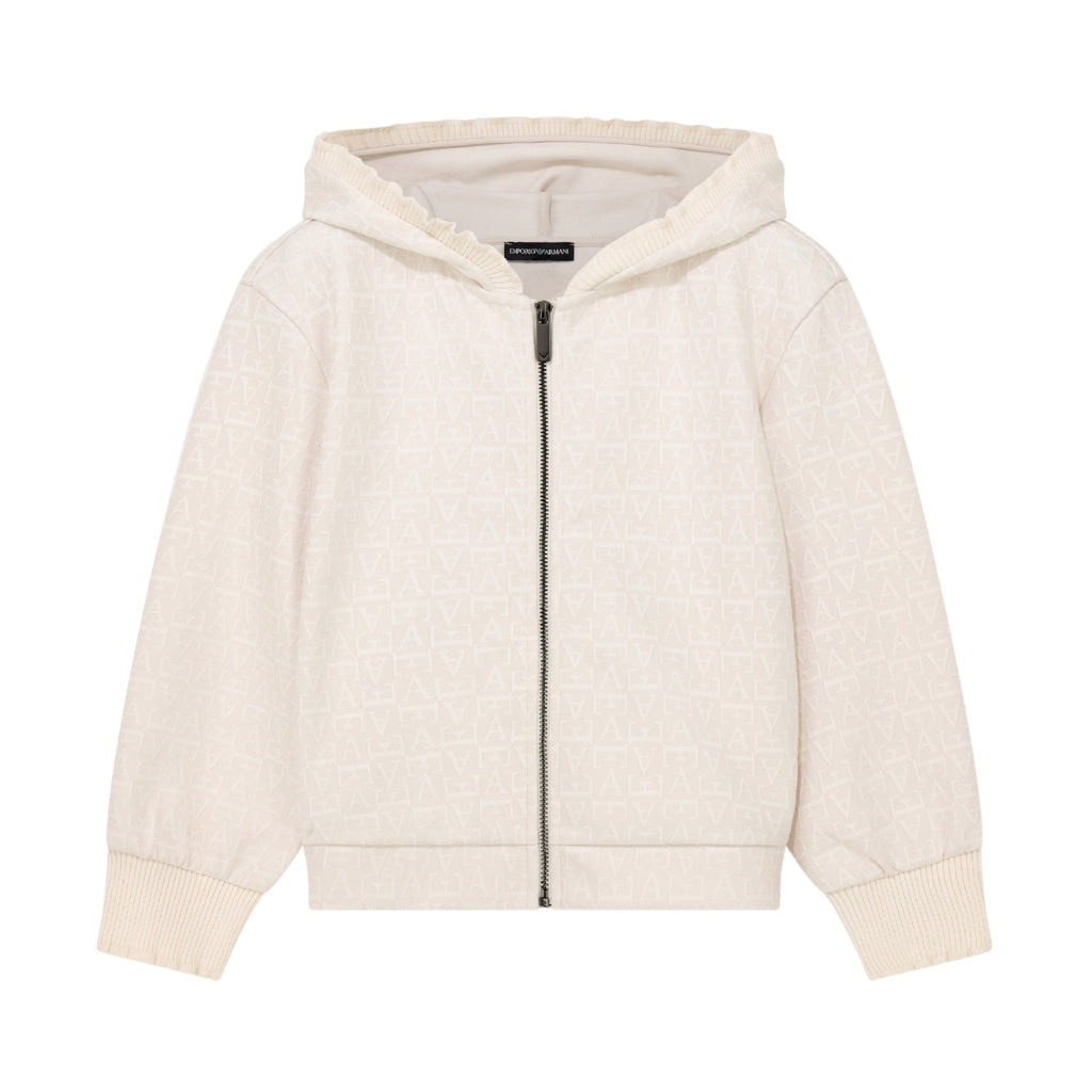 Emporio Armani Junior Hooded Zip Up Sweatshirt