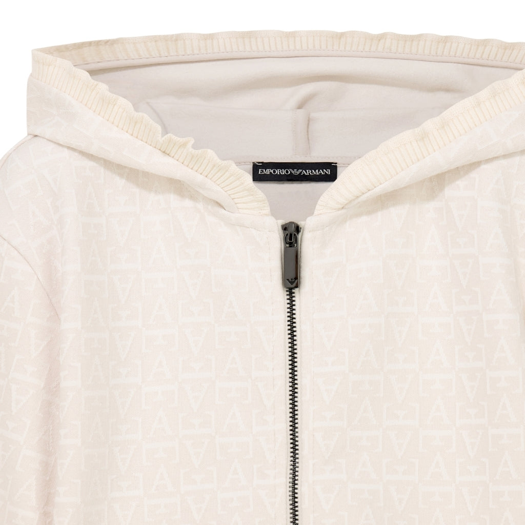 Emporio Armani Junior Hooded Zip Up Sweatshirt