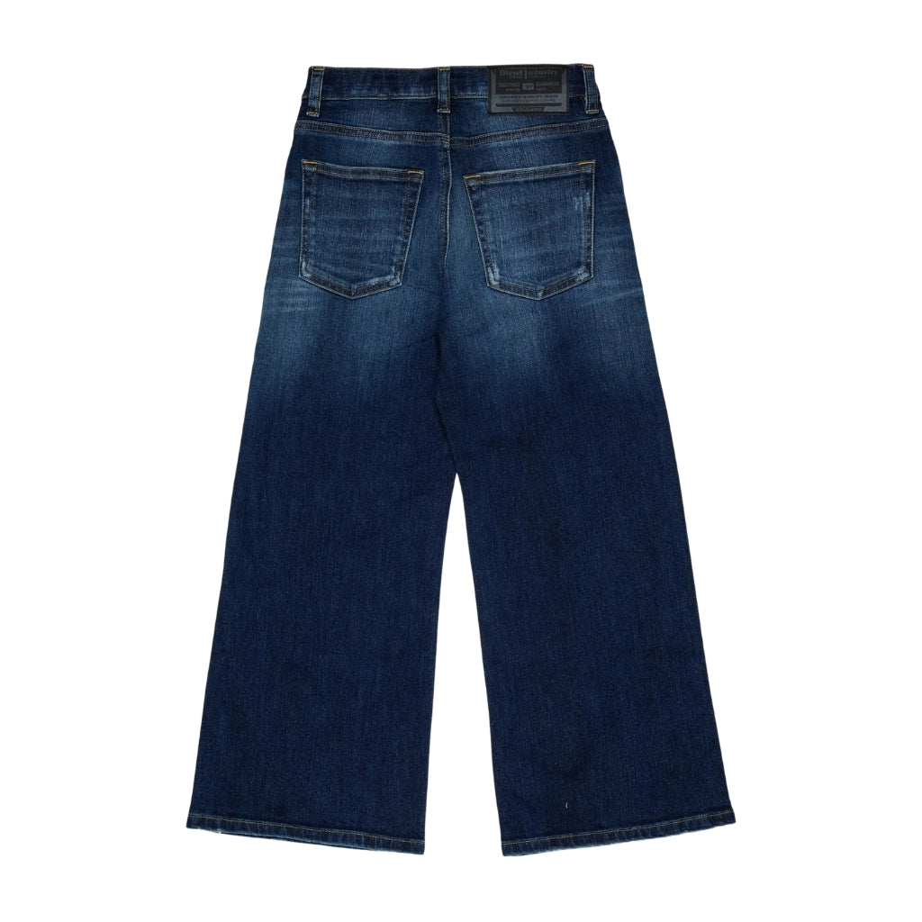 Diesel Kids Stonewashed Wide Jeans