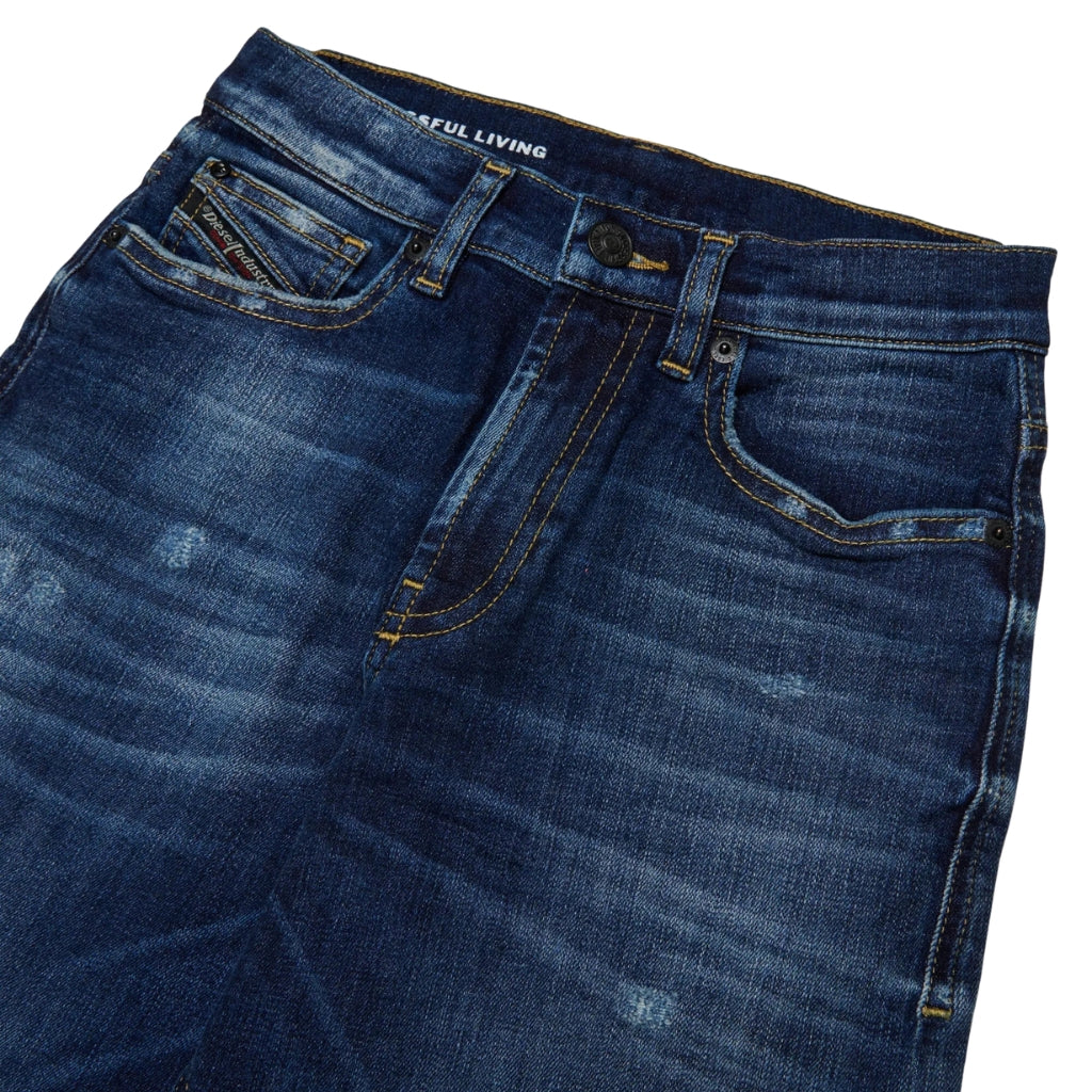 Diesel Kids Stonewashed Wide Jeans