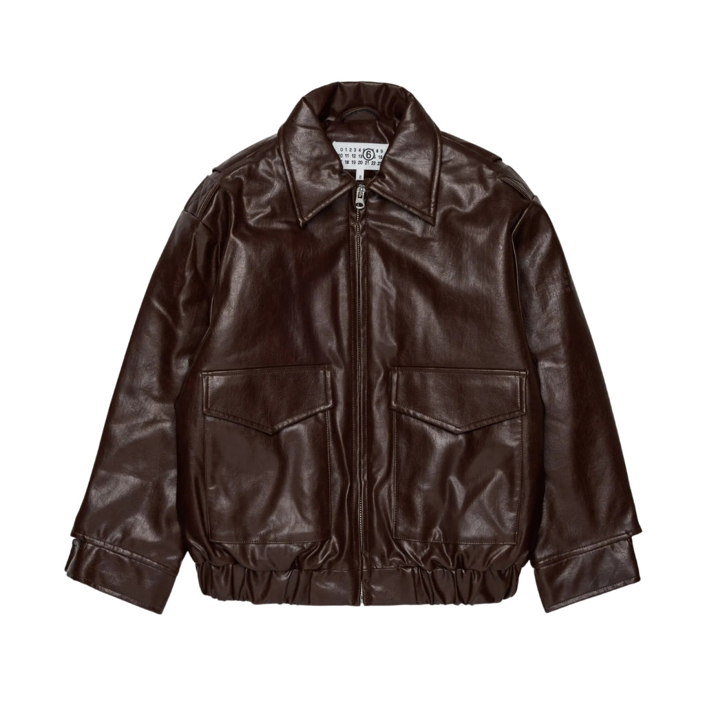 MM6 Kids Faux Leather Jacket