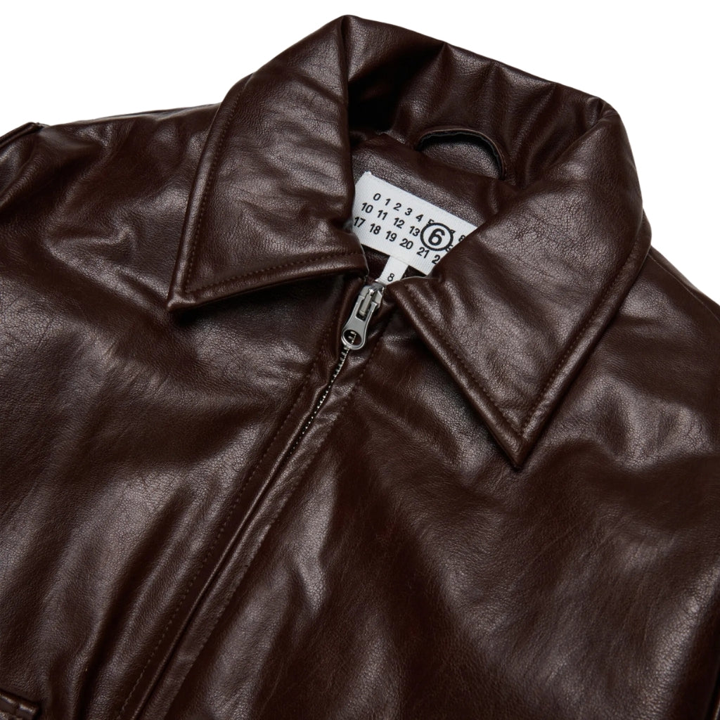 MM6 Kids Faux Leather Jacket