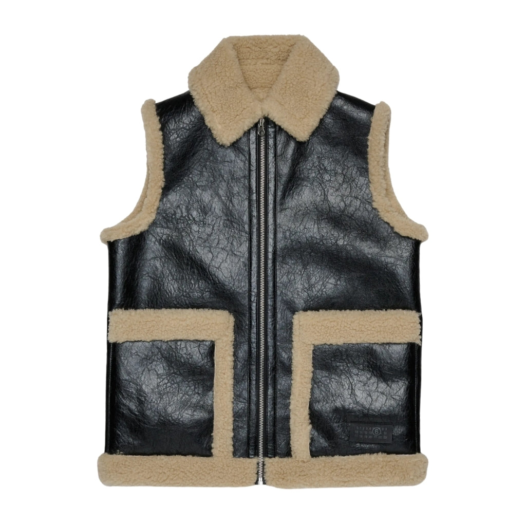 MM6 Kids Faux Leather Vest