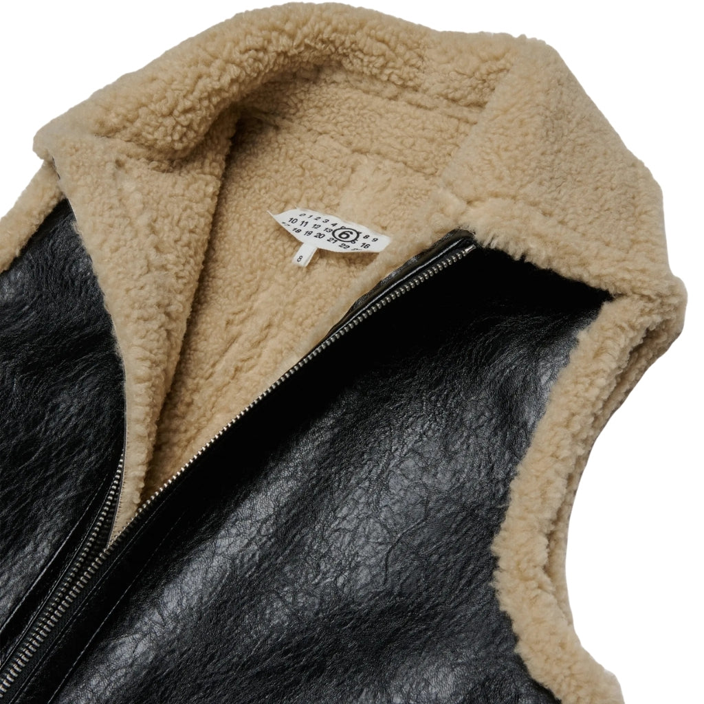 MM6 Kids Faux Leather Vest
