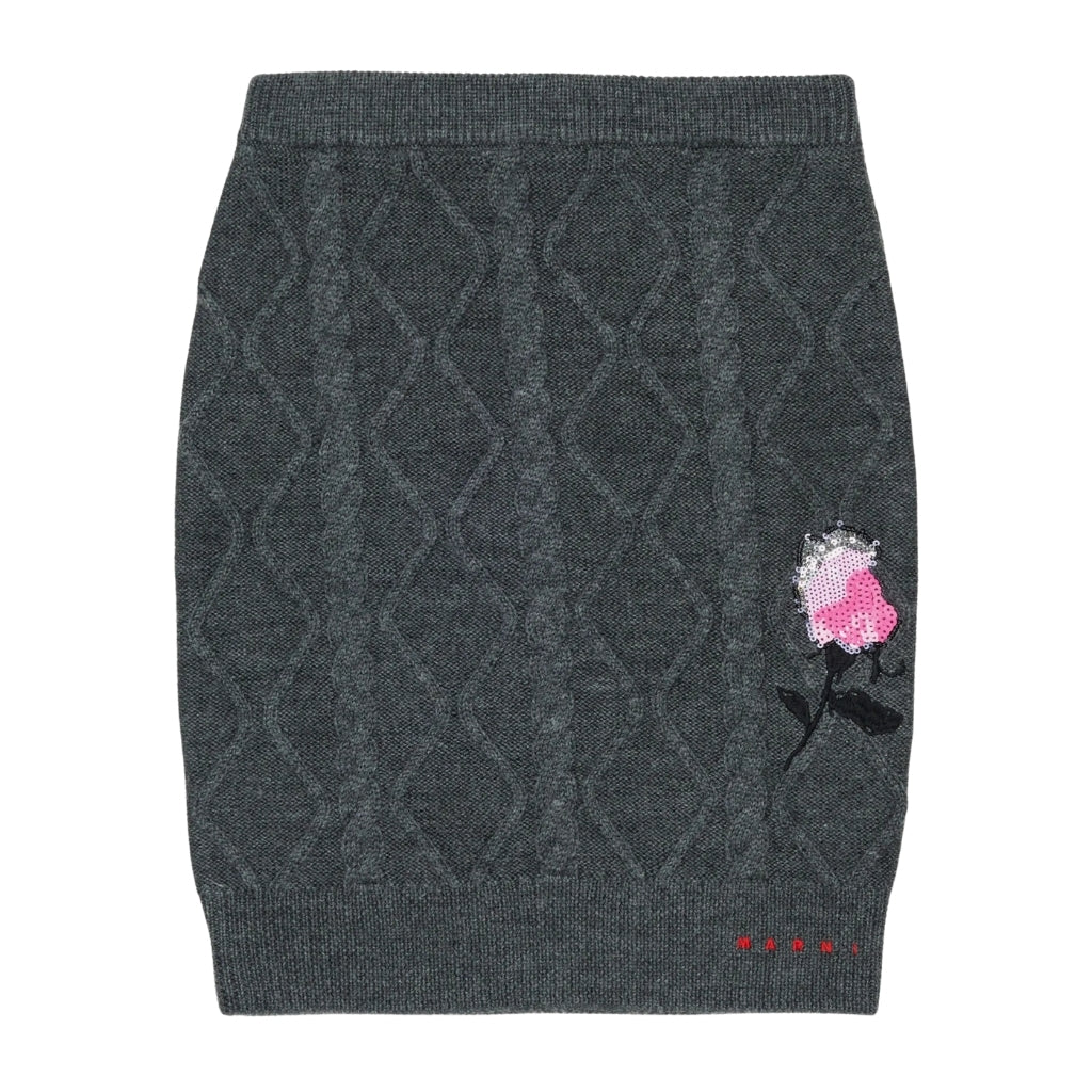 Marni Kids Cable Knit Skirt