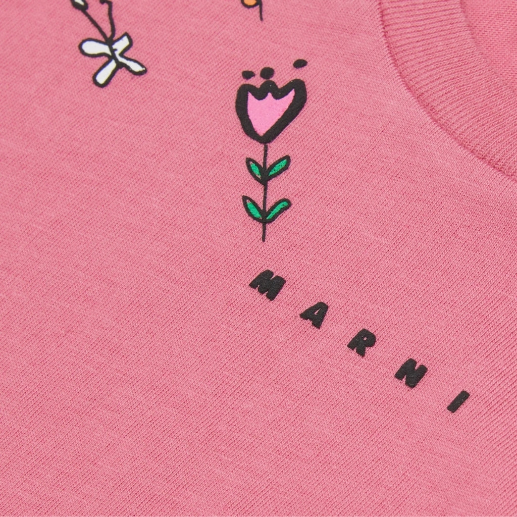 Marni Kids Embellished Collar T-shirt