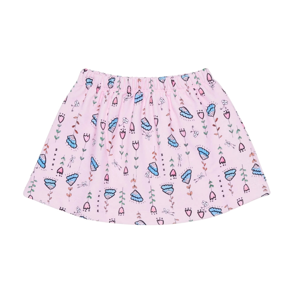 Marni Kids Printed Pleated Skirt