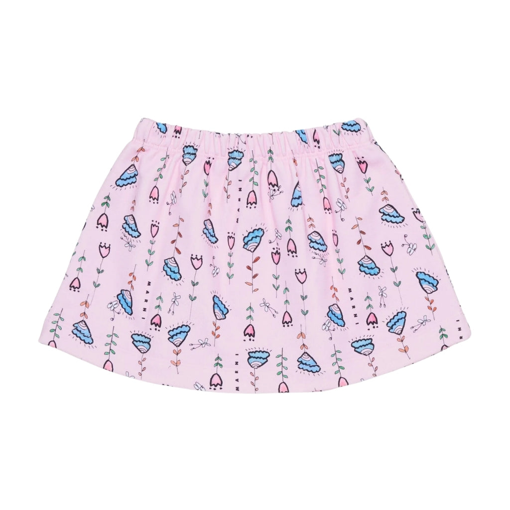 Marni Kids Printed Pleated Skirt