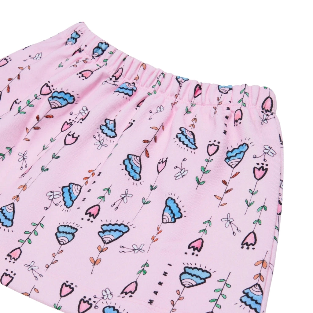 Marni Kids Printed Pleated Skirt