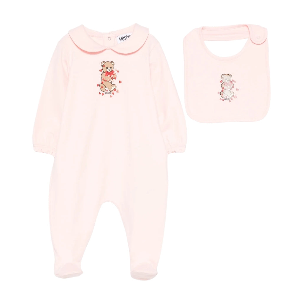 Moschino Kids Romper and Bib Set