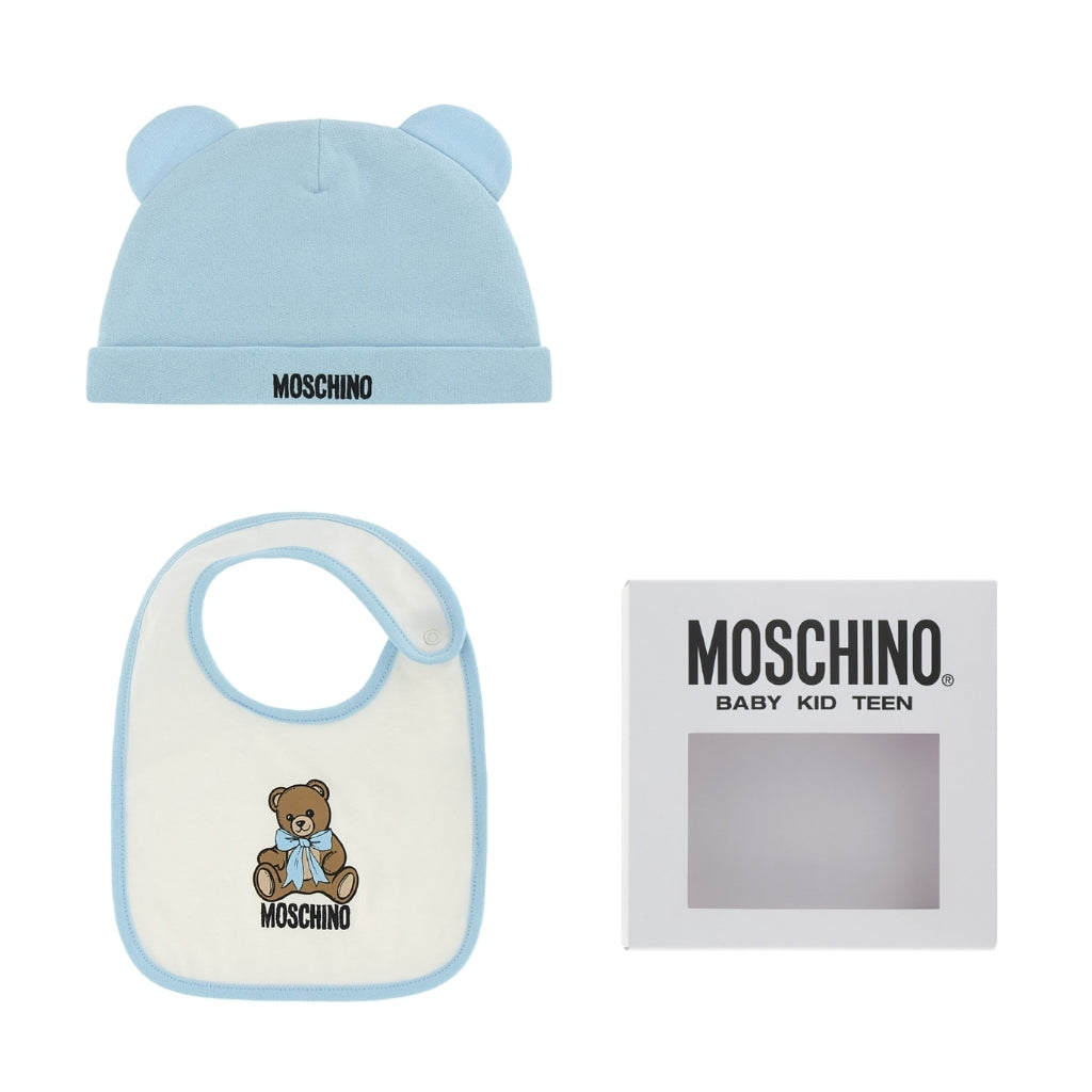 Moschino Kids Hat and Bib Gift Set