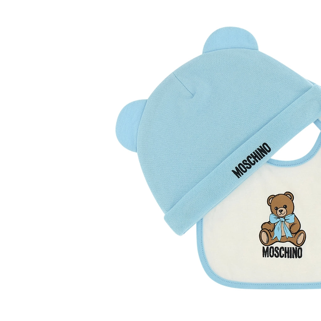Moschino Kids Hat and Bib Gift Set