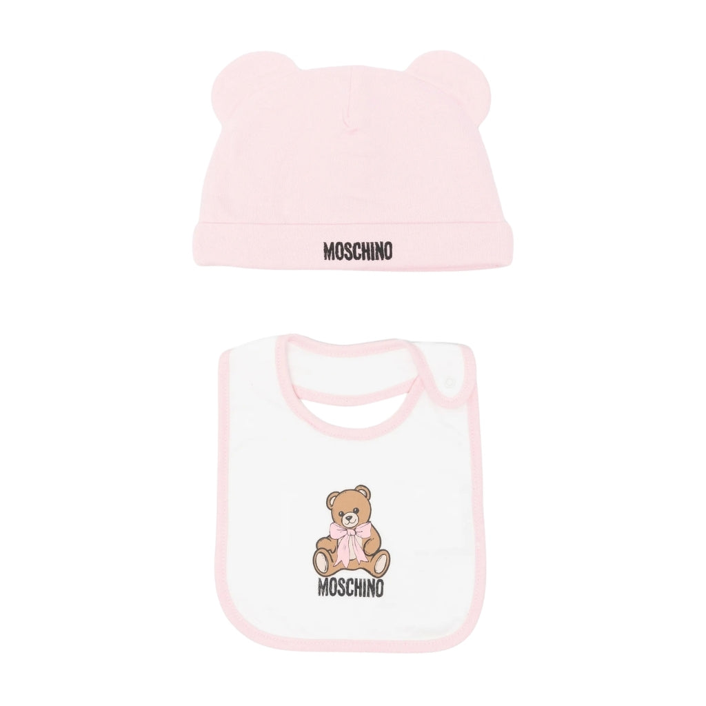 Moschino Kids Hat and Bib Gift Set