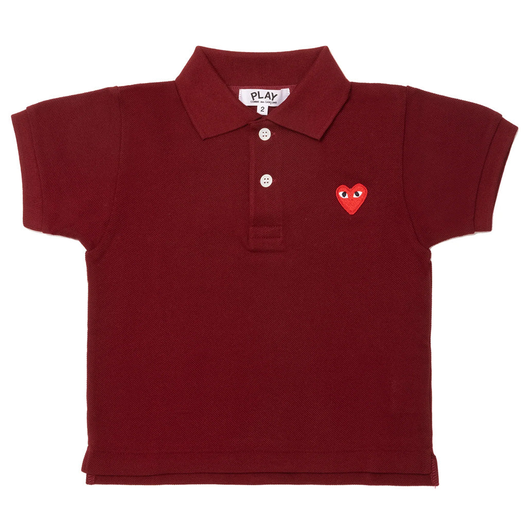 Comme Des Garçons Play Kids Kids Polo Shirt Red Heart