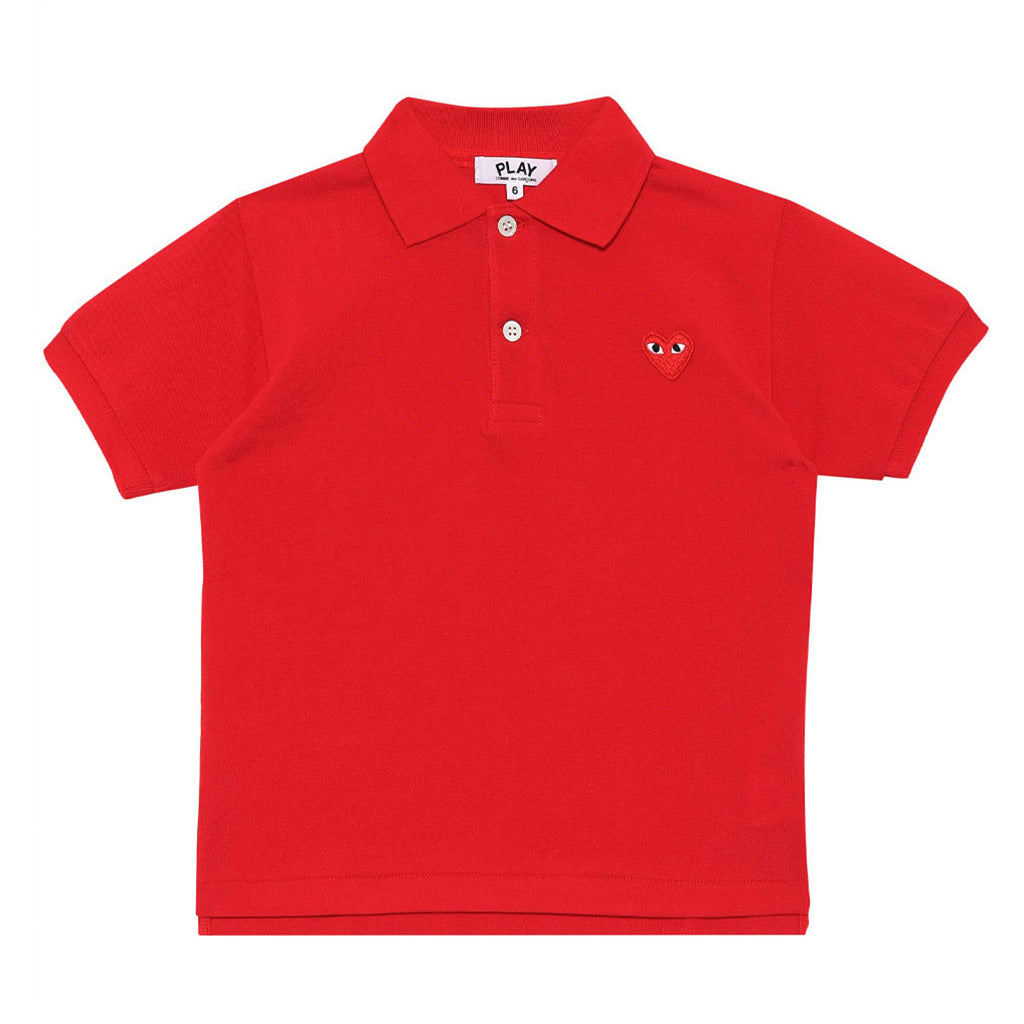Comme Des Garçons Play Kids Kids Polo Shirt Red Heart