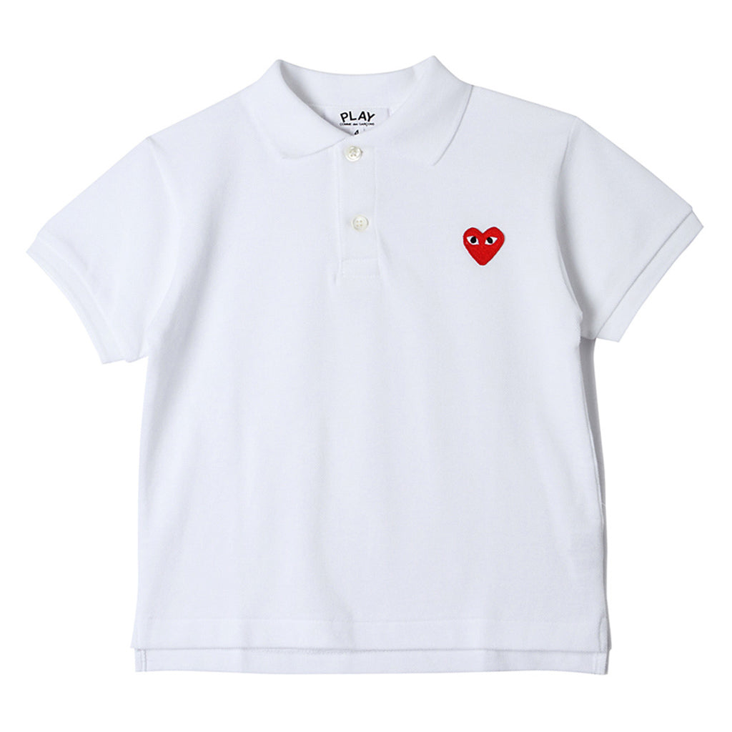 Comme Des Garçons Play Kids Kids Polo Shirt Red Heart