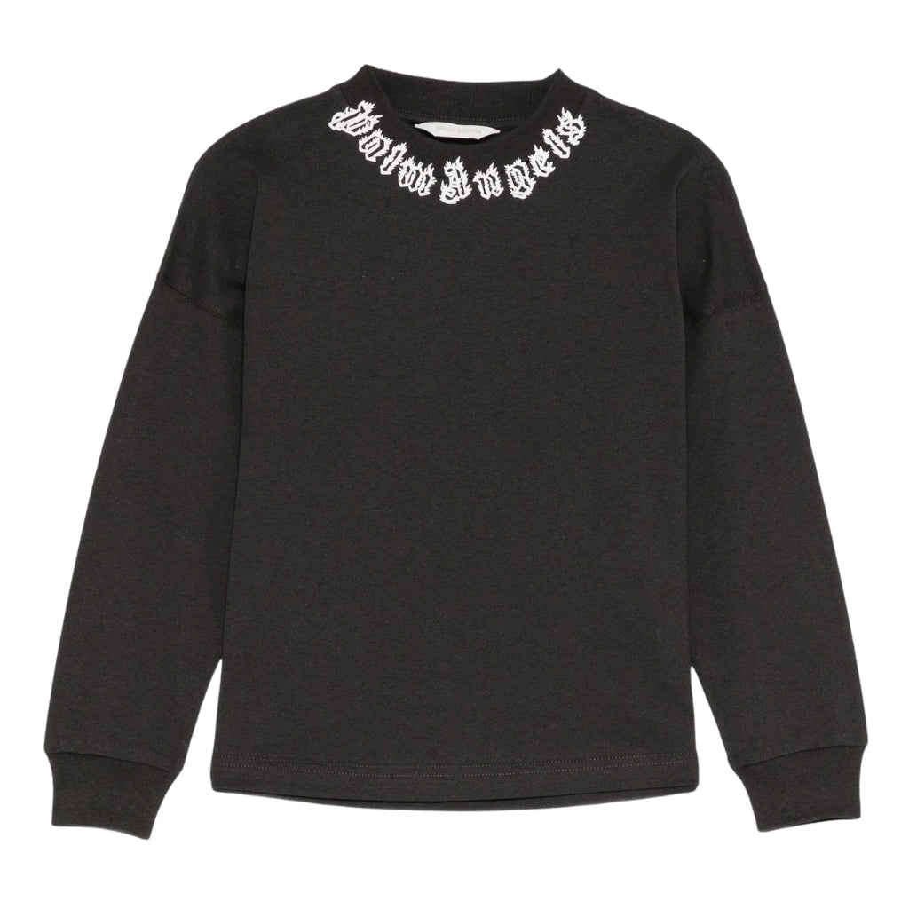 Palm Angels Kids Jersey T-shirt Long Sleeves