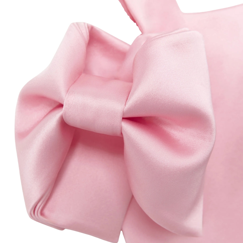 Self Portrait Kids Pink Satin Bow Dress