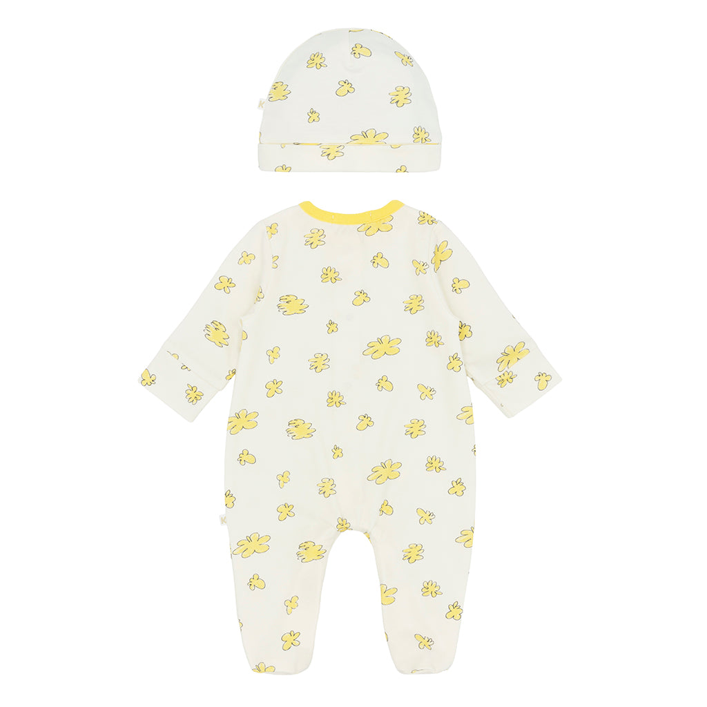 KINDRED Indigo Sleepsuit With Feet and Hat Set