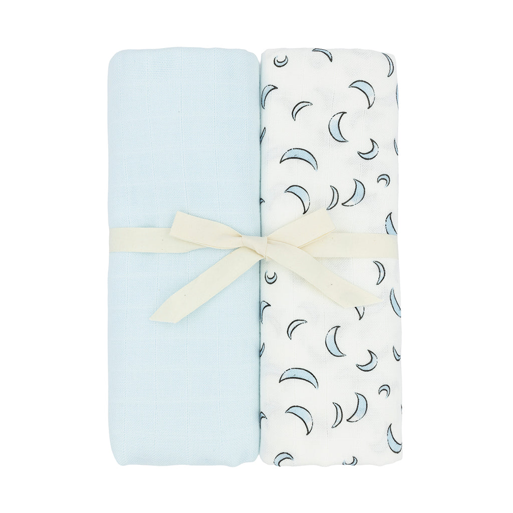 KINDRED 2 Pack Muslin - Printed Moon