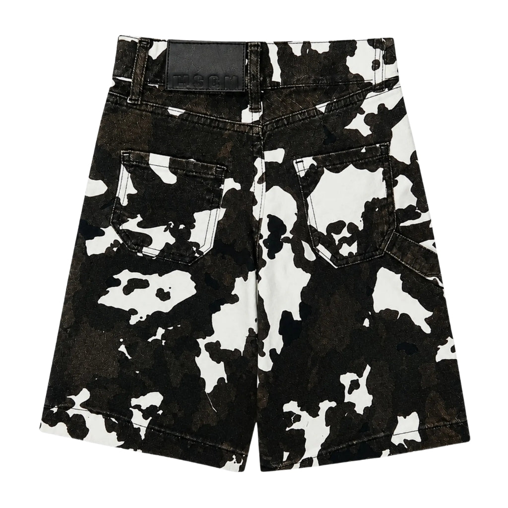 MSGM Kids Cow Print Bermuda