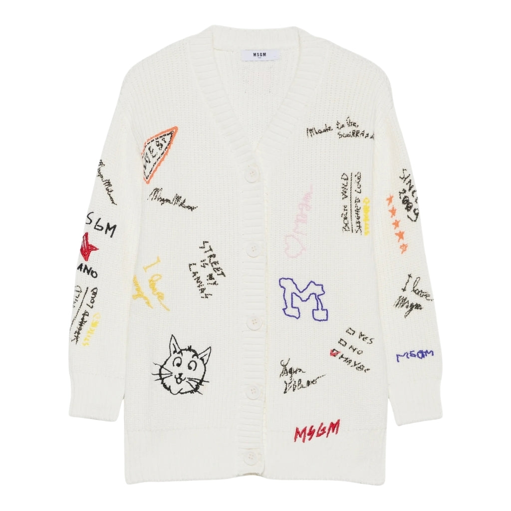 MSGM Kids Motif Cardigan