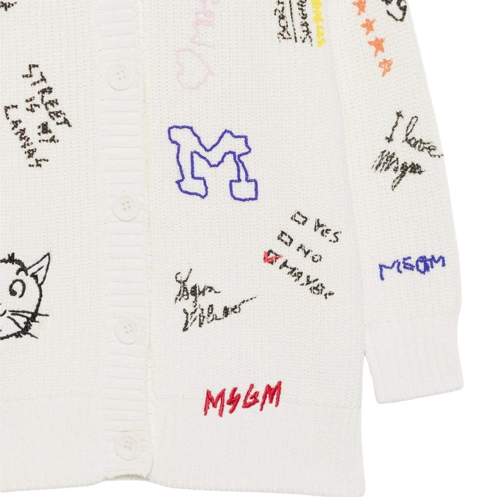 MSGM Kids Motif Cardigan