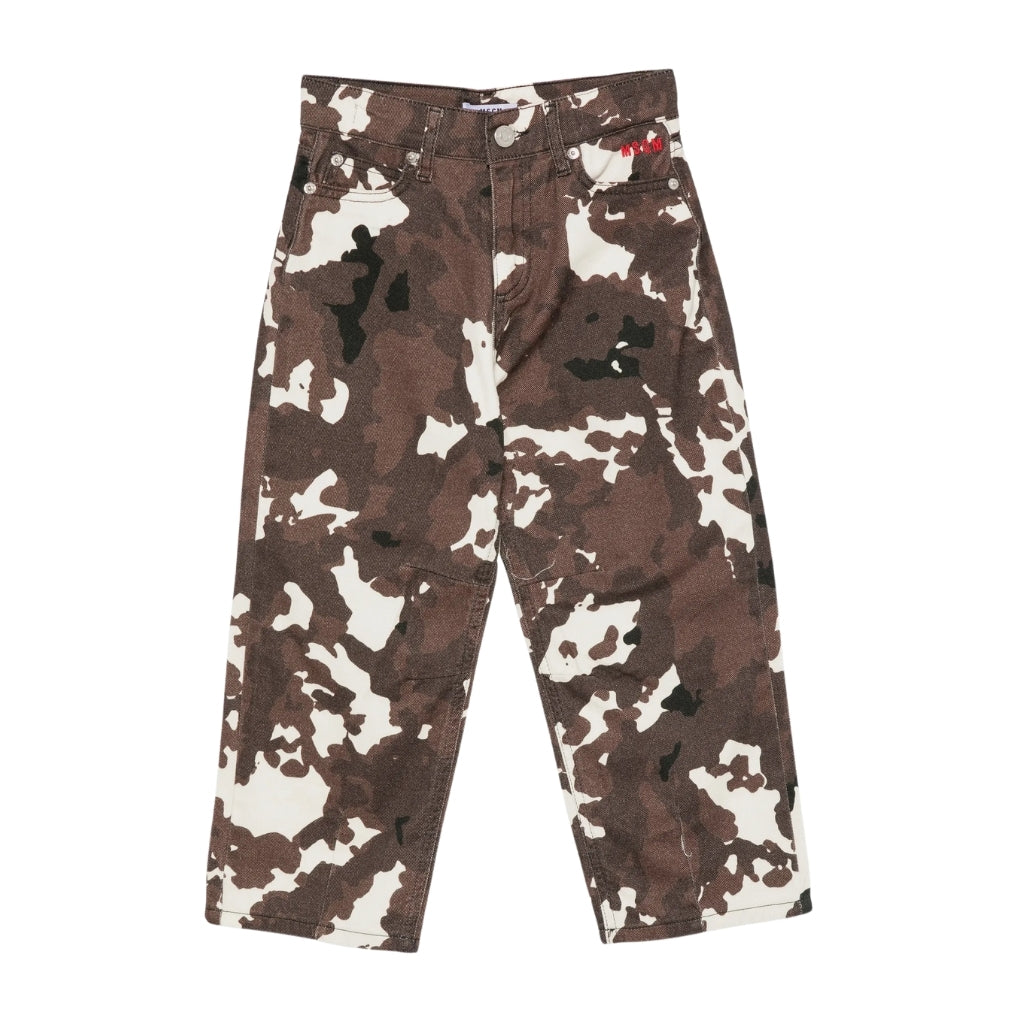 MSGM Kids Cow Print Pants