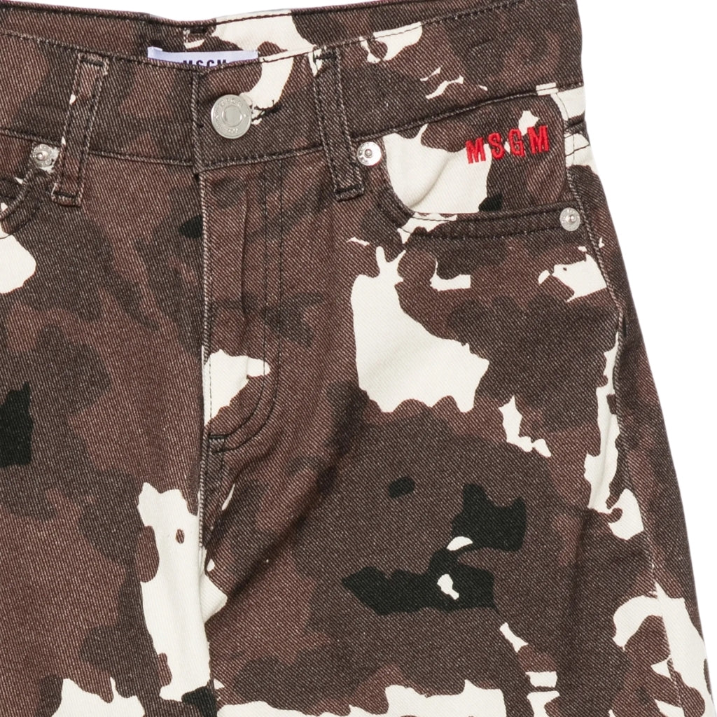 MSGM Kids Cow Print Pants