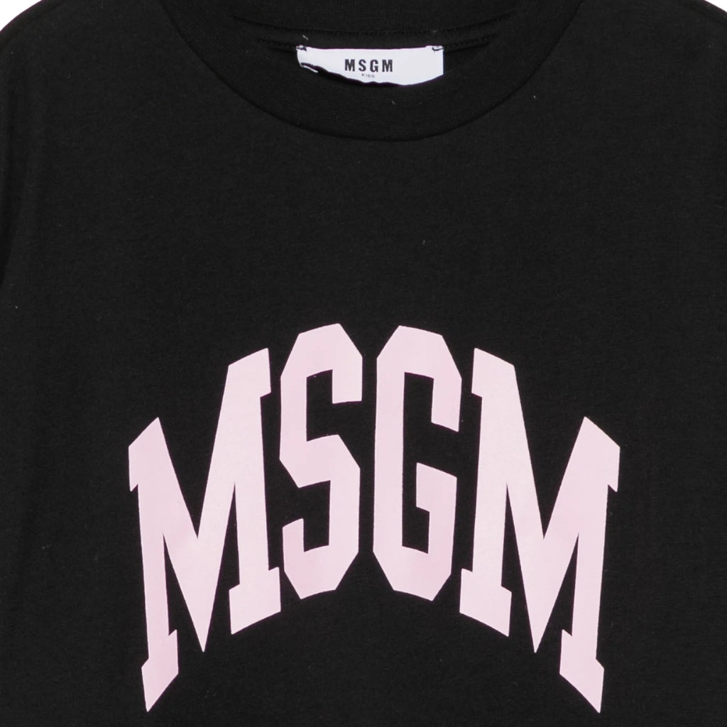 MSGM Kids Logo Crop T-shirt