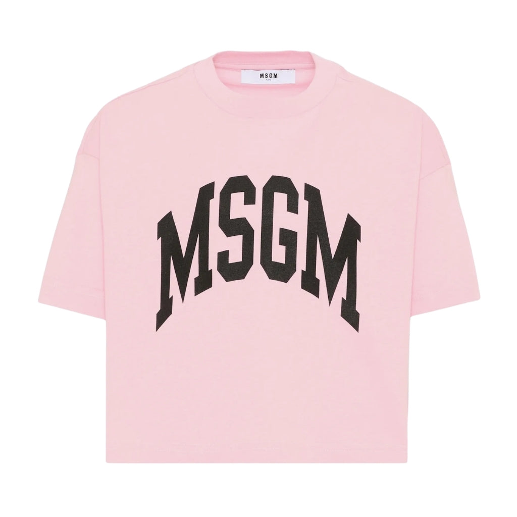 MSGM Kids Logo Crop T-shirt